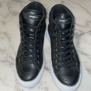 The Kooples Studded Black Leather Suede High Tops 36 (US 5)